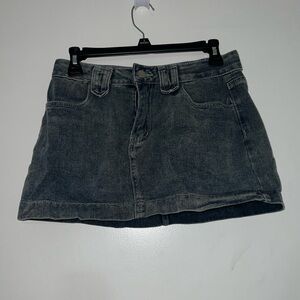 Amazon Dark Gray Denim Mini Skirt
